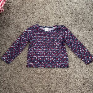 Vineyard vines Girls' Navy Long-Sleeve rash gaurd whale & Star Print 3T